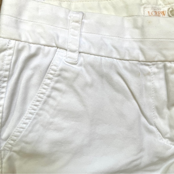 Vintage J Crew twill white chino shorts sz 4 - Picture 4 of 8